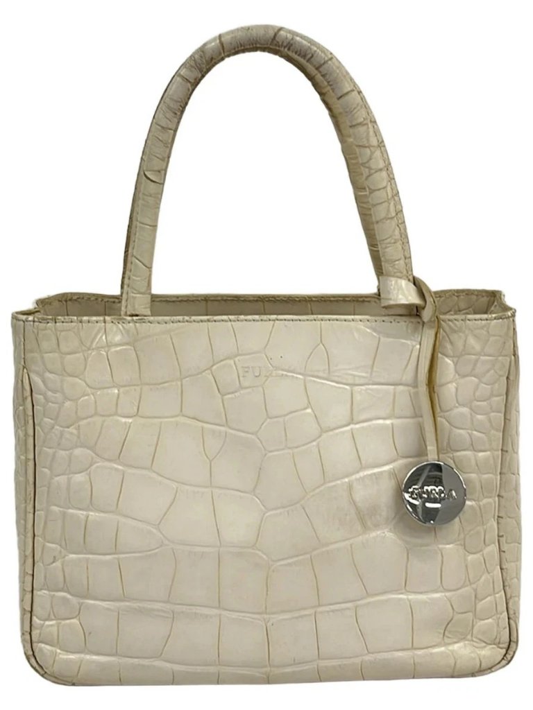 Furla - Cream Leather Tote Bag